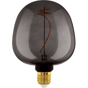EGLO - LED Lichtbron - Zwart Glas - Dimbaar - E27 Fitting - 2000K