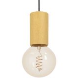 EGLO Pozueta 1 Hanglamp - E27 - Ø 6,5 cm - Zwart/Bruin - Staal/Hout
