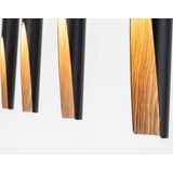 EGLO Barbotto - Hanglamp - Zwart - Metaal en Houtlook - Incl. GU10-lamp