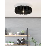 EGLO Deckenleuchte »PALOMBAIA«, 1 flammig, Leuchtmittel E27  ohne Leuchtmittel, Deckenlampe, Wohnzimmerlampe aus Holz in Schwarz, E27 Fassung, Ø 50 cm