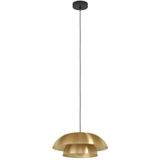 EGLO Hängeleuchte »CENCIARA«, 1 flammig, Leuchtmittel E27  ohne Leuchtmittel, Pendelleuchte, Metall in Messing-Gebürstet und Schwarz, E27, Ø 40 cm
