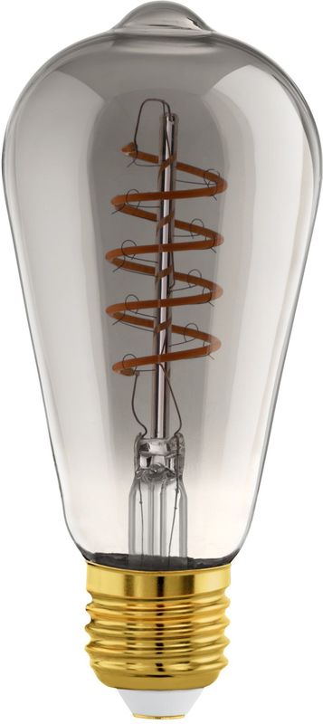 EGLO connect.z Smart LED Lamp -E27 - Ø 6,4 cm - Smoke - Rookglas - 2000K - Dimbaar - Zigbee