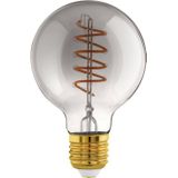 EGLO connect.z Smart LED Lamp -E27 - Ø 8 cm - Smoke - Rookglas - 2000K - Dimbaar - Zigbee