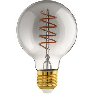 EGLO connect.z Smart LED Lamp -E27 - Ø 8 cm - Smoke - Rookglas - 2000K - Dimbaar - Zigbee