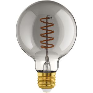 EGLO connect.z Smart LED Lamp -E27 - Ø 9,5 cm - Smoke - Rookglas - 2000K - Dimbaar - Zigbee