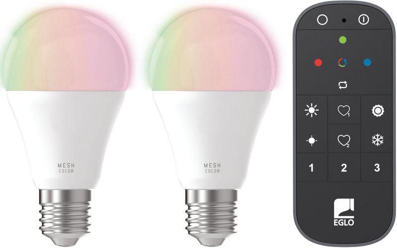 EGLO connect.z Smart Starterspakket - 2x E27 RGB LED lampen - Afstandsbediening - Zigbee