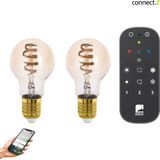 EGLO connect.z Smart Starterspakket - 2x E27 Spiral LED lampen - Afstandsbediening - Zigbee