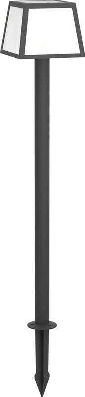 EGLO Altilia Solar Priklamp - Staande lamp Buiten - zonne-energie - LED - 106 cm - Zwart/Wit