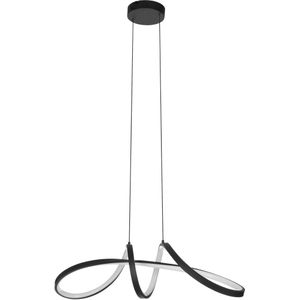 EGLO connect.z Smart-Home LED hanglamp Calarossa-Z, pendellamp van metaal in zwart en kunststof in wit, ZigBee, app en Alexa spraakbesturing, warm wit-koud wit, RGB, dimbaar