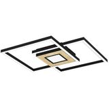 EGLO Marinello - Plafondlamp - Zwart - Bruin - Wit - LED