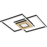 EGLO Marinello - Plafondlamp - Zwart - Bruin - Wit - LED