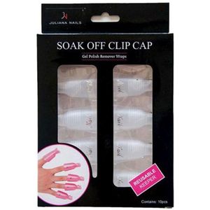 Juliana Nails Remover Clips Wit, Per verpakking 10 stuks