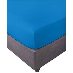 Miracle Home Verstelbaar elastisch hoeslaken, voor bed 150 cm, blauw