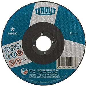 TYROLIT BASIC 25 stuks doorslijpschijven 2-in-1 voor roestvrij staal 125 x 1,6 x 22,23 mm