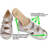 Fidelio - Hallux - Dames - Zilver - Sandalen - Orthopedisch