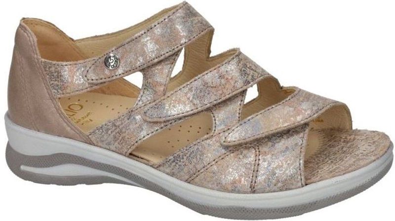 Fidelio - Hallux - Sandalen - Zilver - Leder - Met Klittenbandsluitingen