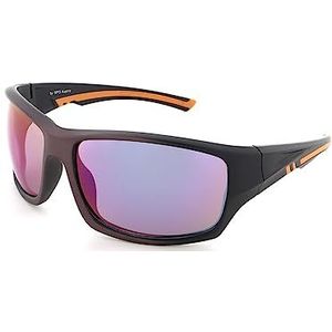 Basley Sportzonnebril voor heren, uniseks, 8170-S-39, zwart/oranje, normaal, zwart/oranje, One Size