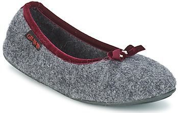 Giesswein Hohenau platte pantoffels voor dames, Leisteen 017