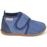 Huisschoenen - Strass - Effen - Textiel - Gevoerd - Klittenbandsluiting