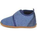 Huisschoenen - Strass - Effen - Textiel - Gevoerd - Klittenbandsluiting