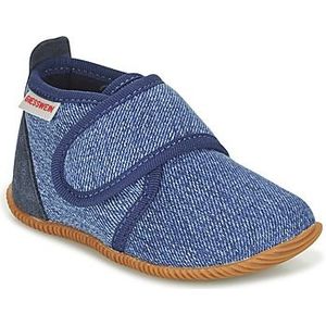 Huisschoenen - Strass - Effen - Textiel - Gevoerd - Klittenbandsluiting