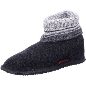 Giesswein Baumkirchen Pantoffel - Anthrazit - Wol - Niet-slip Rubberzool