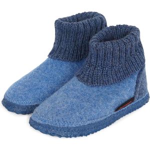 Wollen Pantoffels Giesswein Kramsach - Jongens - Blauw - Maat 25