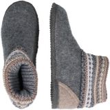 Huisschoenen - Kiel - Mélange - Vilt - Profielzolen - Gesloten