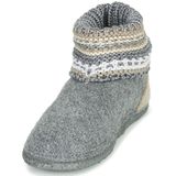 Huisschoenen - Kiel - Mélange - Vilt - Profielzolen - Gesloten