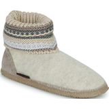 Giesswein Sloffen - Beige - Grijs - Wol - Rubber - Wasbaar op 30 Graden