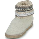 Giesswein Sloffen - Beige - Grijs - Wol - Rubber - Wasbaar op 30 Graden
