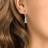 Swarovski - Attract Trilogy - Oorbellen - Wit - Kristal - Gerhodineerd Metaal