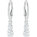 Swarovski - Attract Trilogy - Oorbellen - Wit - Kristal - Gerhodineerd Metaal