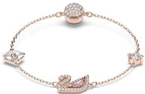 Swarovski - Dazzling Swan - Y-halsketting - Roze - Kristal - Roségoud Verguld