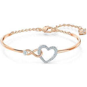 Swarovski, Accessoires, Dames, Geel, ONE Size, Damesarmband met Infinity-symbool en Hart