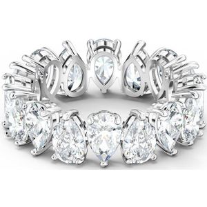 Swarovski Vittore ring, Druppelslijpvorm, Wit, Rodium toplaag