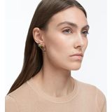 Swarovski - Numina Oorhangers - Groen - Goudkleurige Toplaag - Asymmetrisch Ontwerp