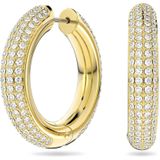 Swarovski Dextera ringoorbellen, M, Wit, Goudkleurige toplaag