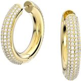 Swarovski Dextera ringoorbellen, M, Wit, Goudkleurige toplaag