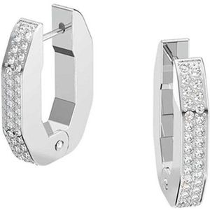 Swarovski, Accessoires, Dames, Grijs, ONE Size, Hoepeloorbellen Dextera Octagonaal