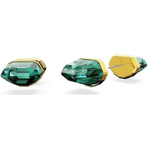 Swarovski Lucent Oorknopjes, Groen, Goudkleurige toplaag