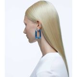 Swarovski Lucent Ringoorbellen, Statement, Blauw