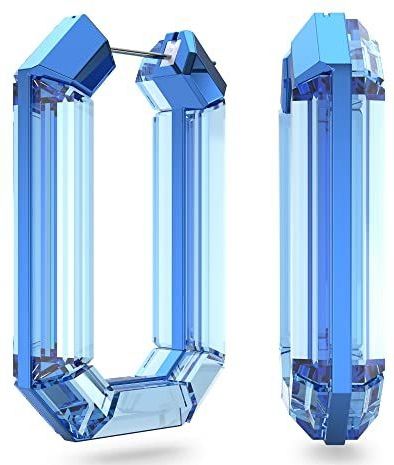 Swarovski Lucent Ringoorbellen, Statement, Blauw