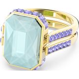 Swarovski Orbita Ring, Octagon-Slijpvorm, Meerkleurig, Goudkleurige Toplaag