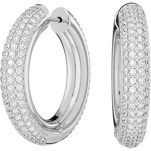 Swarovski Dextera ringoorbellen, M, Wit, Rodium toplaag