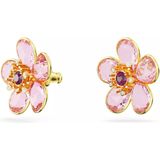 Swarovski - Florere Oorbellen - Roze Kristallen - Verguld - 2,3 cm