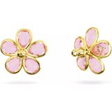 Swarovski - Florere Oorbellen - Roze Kristallen - Verguld - 2,3 cm