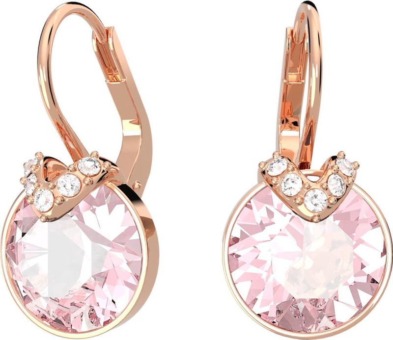 Swarovski - Bella V Oorbellen - Roze - Kristallen - Roségoud Verguld