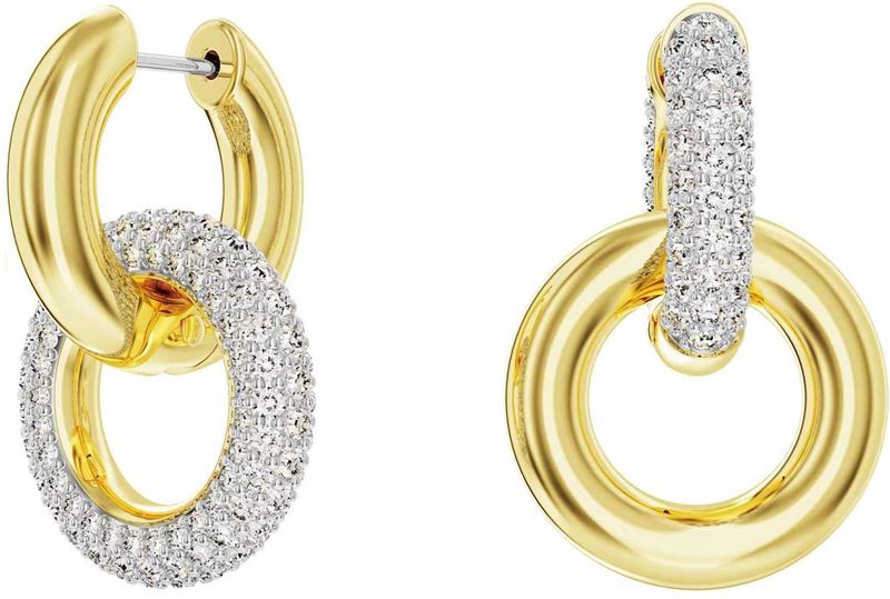 Swarovski - Dextera Interlinked - Oorringen - Goudkleurig - Sieraden