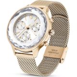 Swarovski Nova Chrono horloge, gemaakt in Zwitserland, metalen armband, gouden tint, champagne gouden afwerking, Goud, Nova Chrono horloges
